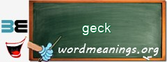 WordMeaning blackboard for geck